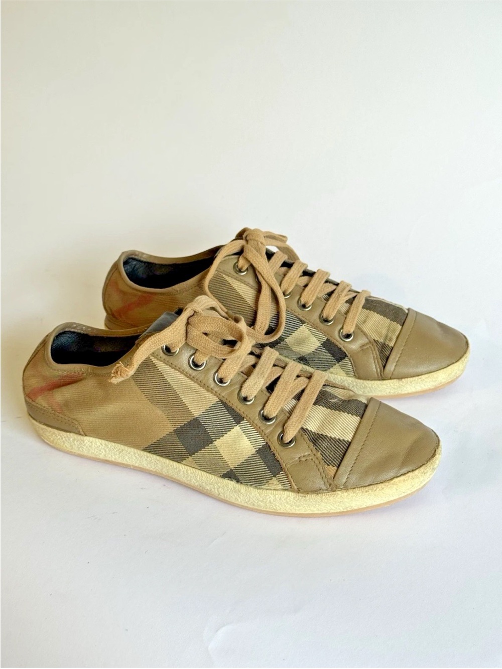 Burberry Canvas Vintage Sneakers Women’s Size 36